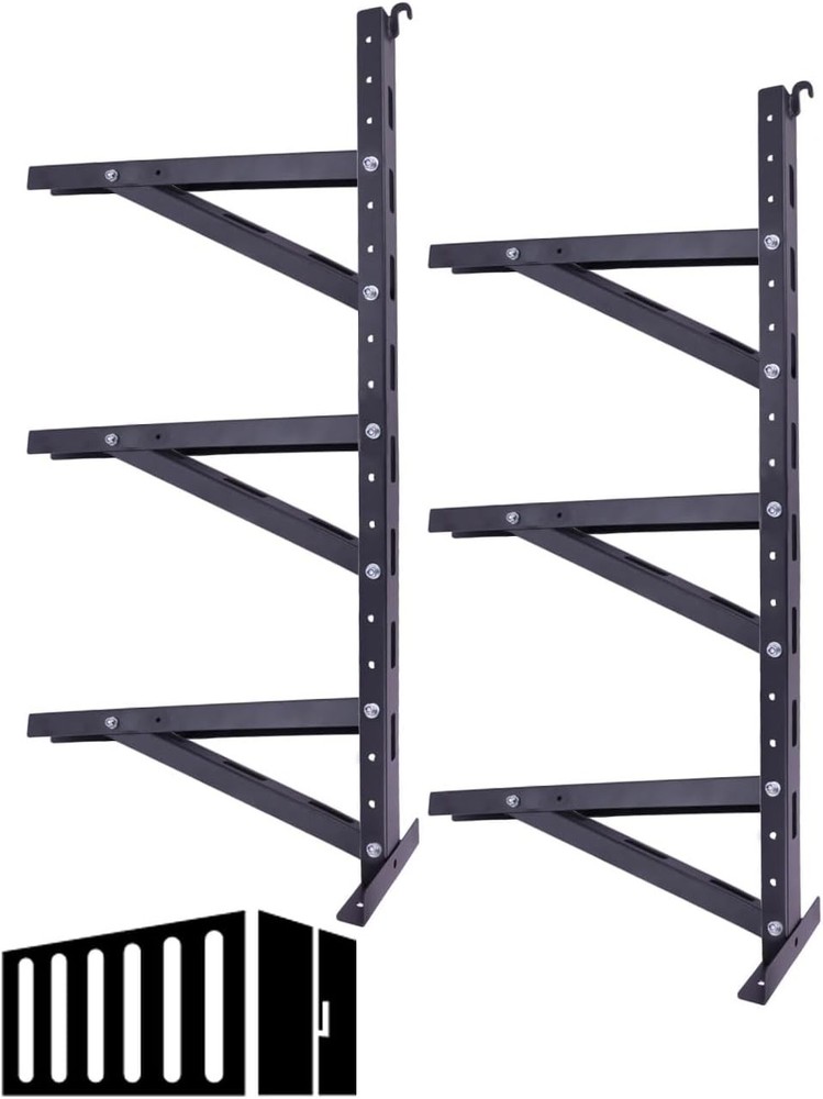 2x Adjustable Cargo Shipping Container Shelving Shelf Brackets up to 1100 Lbs