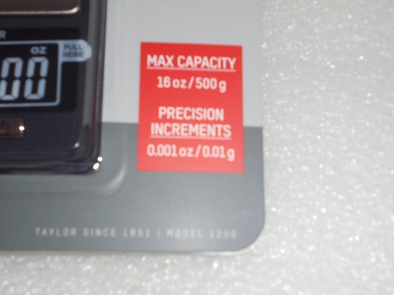 TAYLOR PRECISION PORTIONS DIGITAL KITCHEN SCALE, (16 oz/500 g) NEW MFG. SEALED! gallery