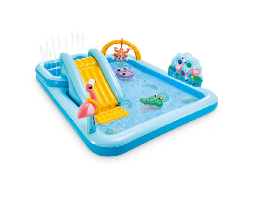 Intex 96inx78inx28in Inflatable Jungle Adventure Play Center Spray Kiddie Pool gallery