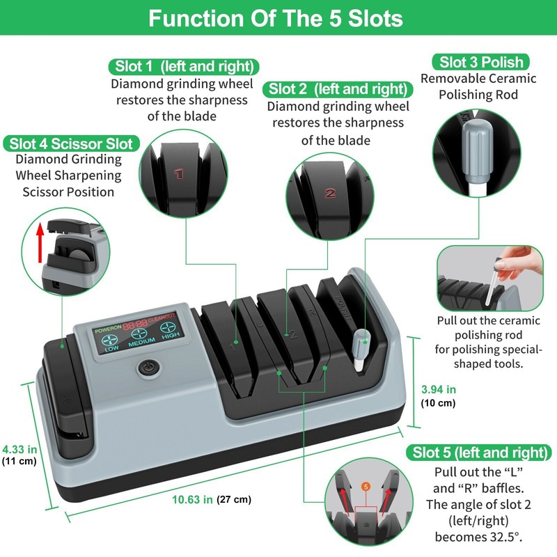 Professional Electric Knife Sharpener Sharpening Machine Household 5-in-1 gallery