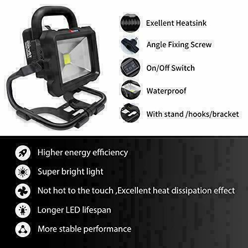 LED Work Light Power by Tool for LB2X4020 20v Battery Outdoor Bright Ligh 3000Lm gallery