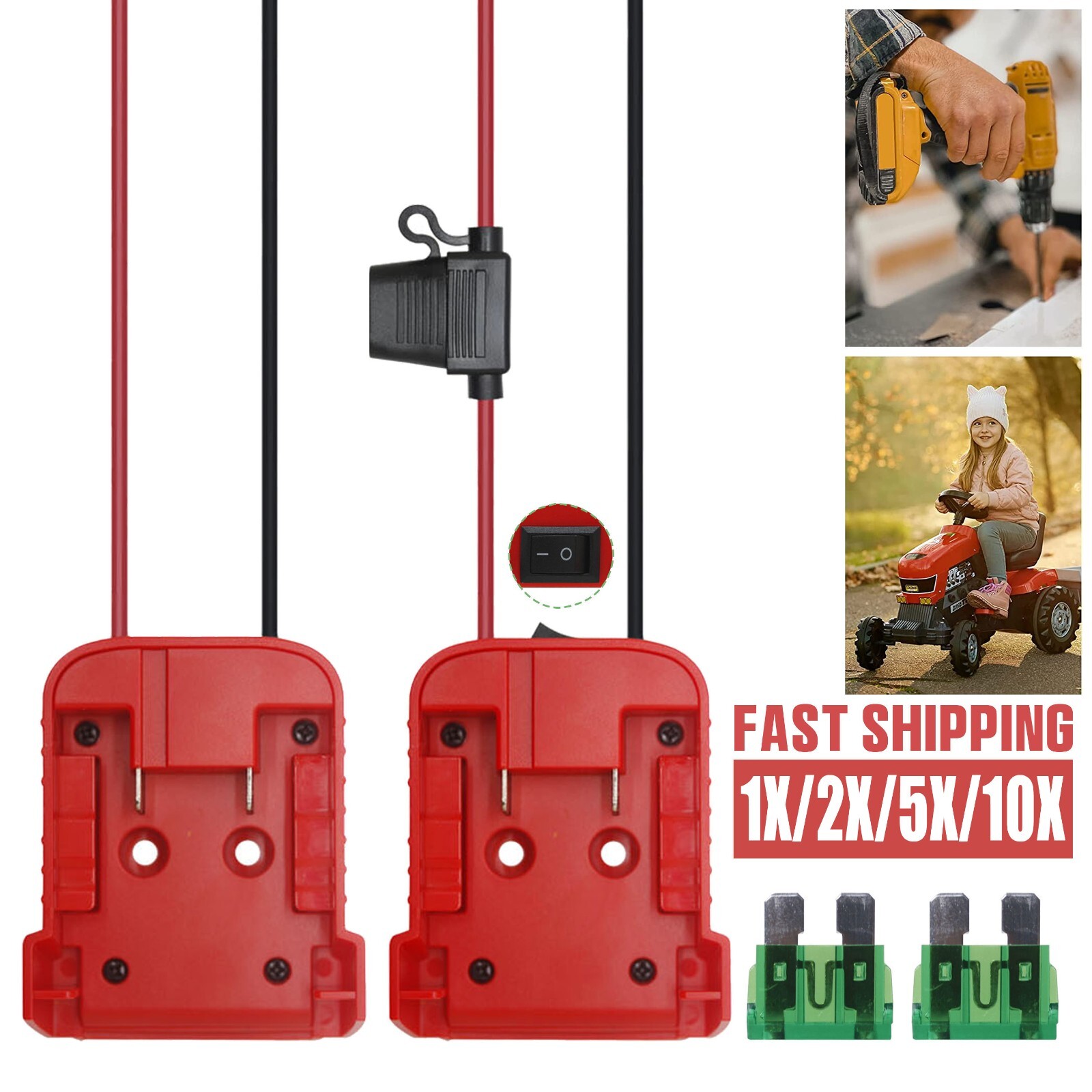 DIY Power Wheels Adapter Connect Compatible With Milwaukee M18 18V Battery Dock gallery