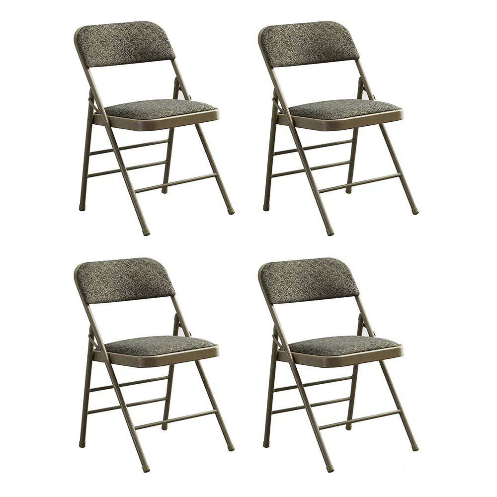 Fabric Grey Steel Frame Padded Folding Chair(4 PACK) gallery