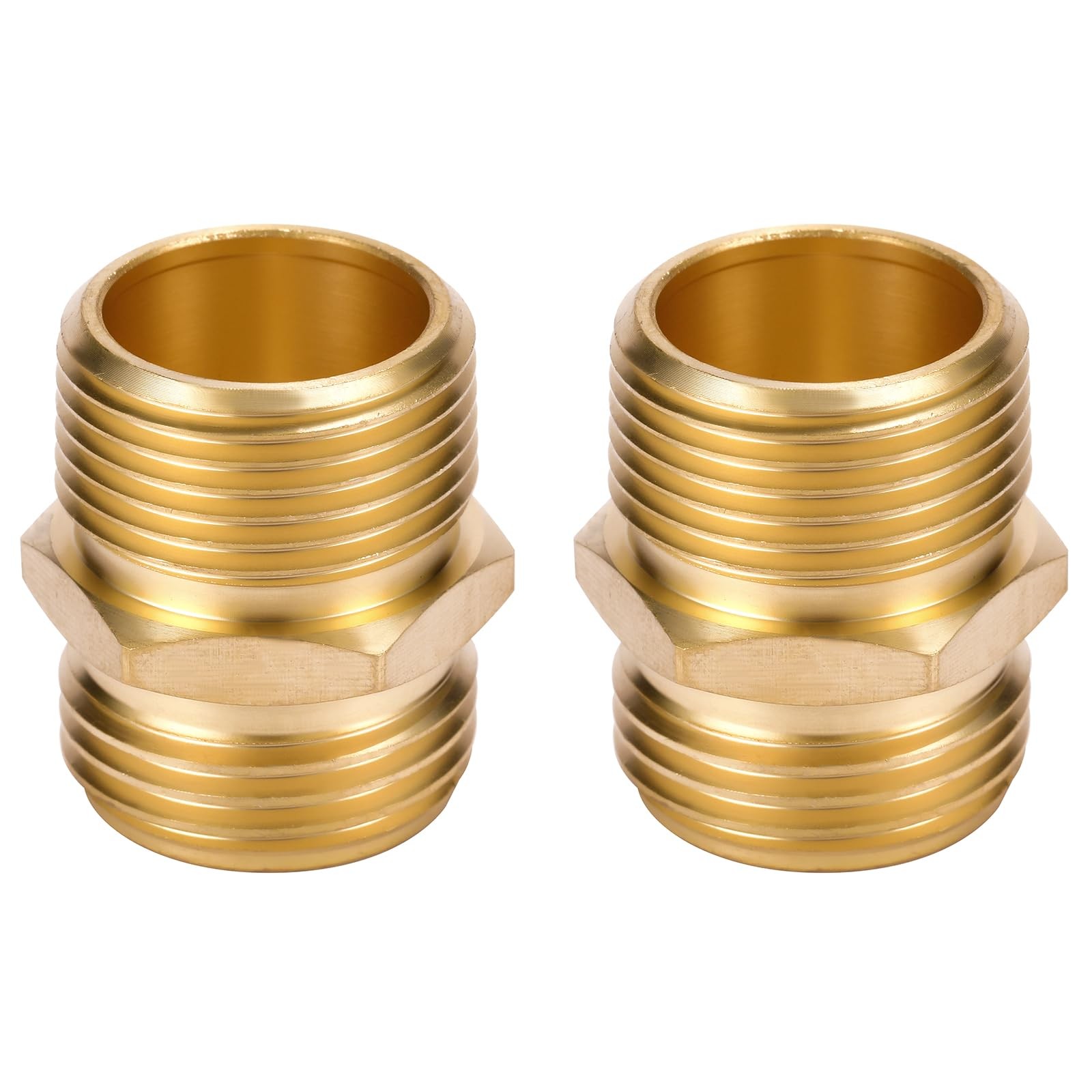 2 Pack 3/4" GHT Male Thread x 3/4" NPT Male Thread Fitting Brass Adapter gallery