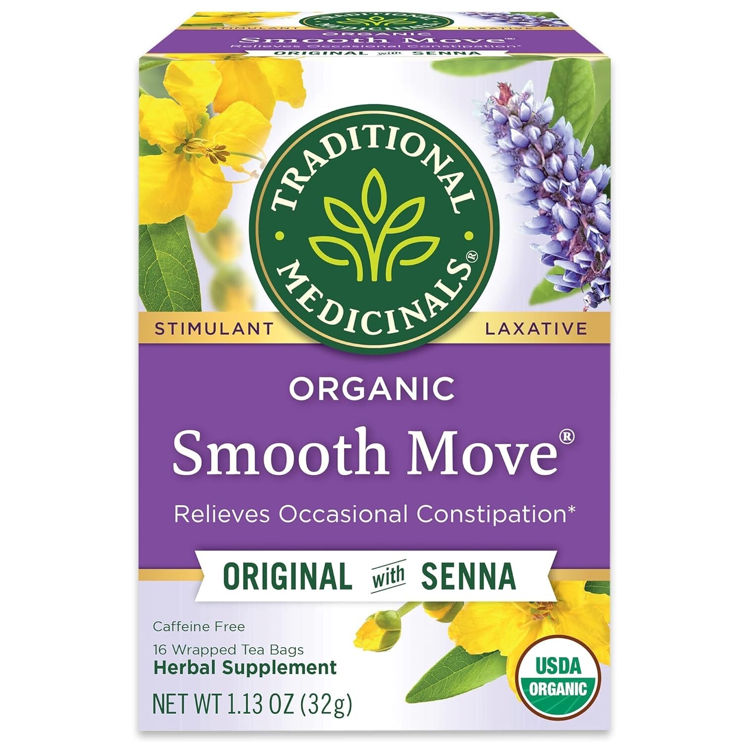 16 Count Traditional Medicinal Laxative Herbal Tea Organic Smooth Move Senna gallery