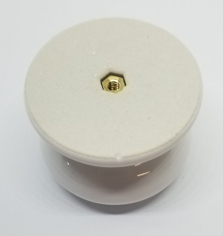 2" White Porcelain Round Knob pull handle drawer desk cabinet door antique old gallery