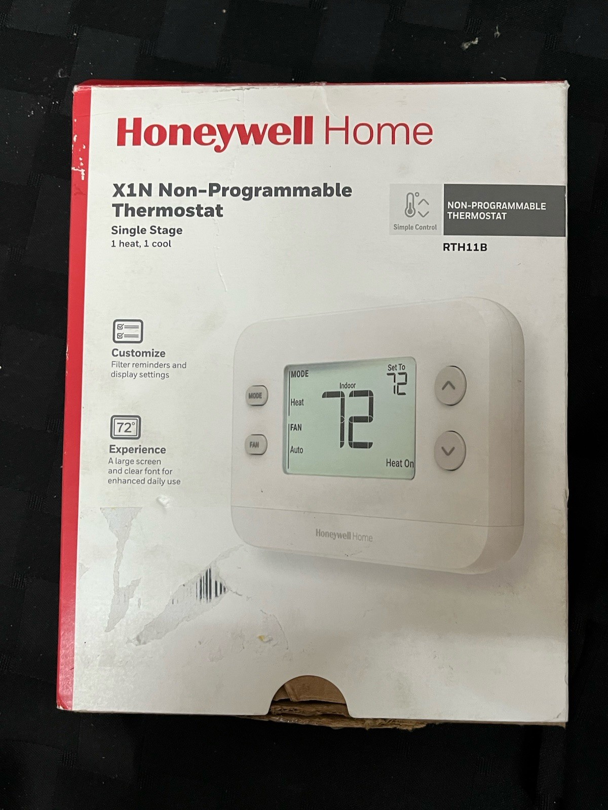 Honeywell Home X1N Non-Programmable Thermostat 1H/1C RTH11B White New Open Box gallery