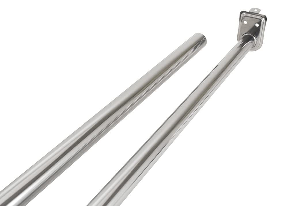 Adjustable 48 to 72 Inch Polished Chrome Closet Hanging Rod with Hardware gallery
