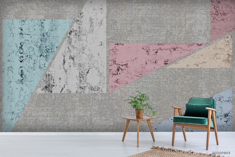 3D Triangle Marble Texture Wall Murals Wallpaper Murals Wall Sticker gallery