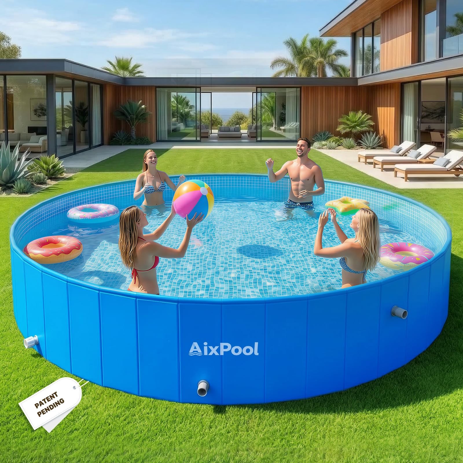 AixPool 2026 Large Foldable Pool,Non-Inflatable Pool for Adult,Foldable Swimming gallery