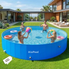 AixPool 2026 Large Foldable Pool,Non-Inflatable Pool for Adult,Foldable Swimming