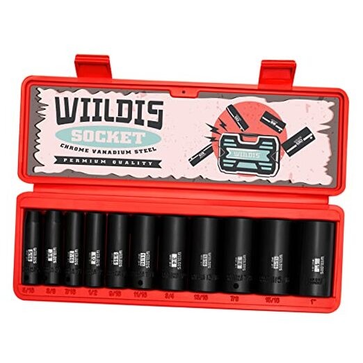 11-Piece 3/8-Inch Drive Deep Impact Socket Set - 5/16 to 1 Inch SAE - 11 Pieces gallery