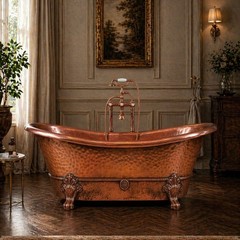 Heavy /Solid Copper Bathtub Hammered Aurelia 66″x32″x32″ NO CUSTOMS TARIFF