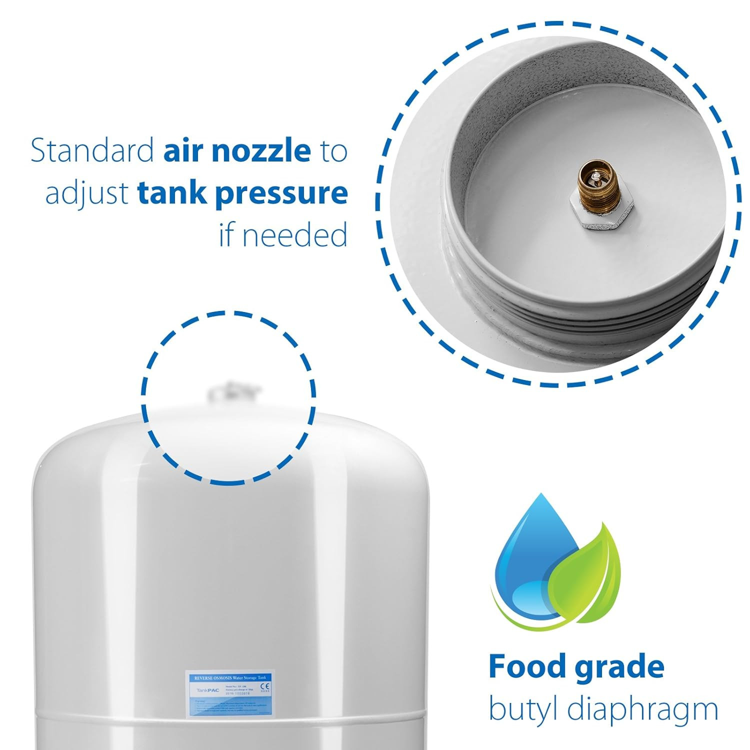 T40M 40 Gallon Pre-Pressurized Water Storage Tank for Reverse Osmosis RO Systems gallery