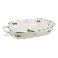 Spode Christmas Tree Porcelain Bread Basket, 14″ x 7.5″, Giftware & Bakeware