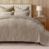 EverGrace Velvet Quilt Set Full Queen 92"x96" 3PC Channel Stitch NEW gallery