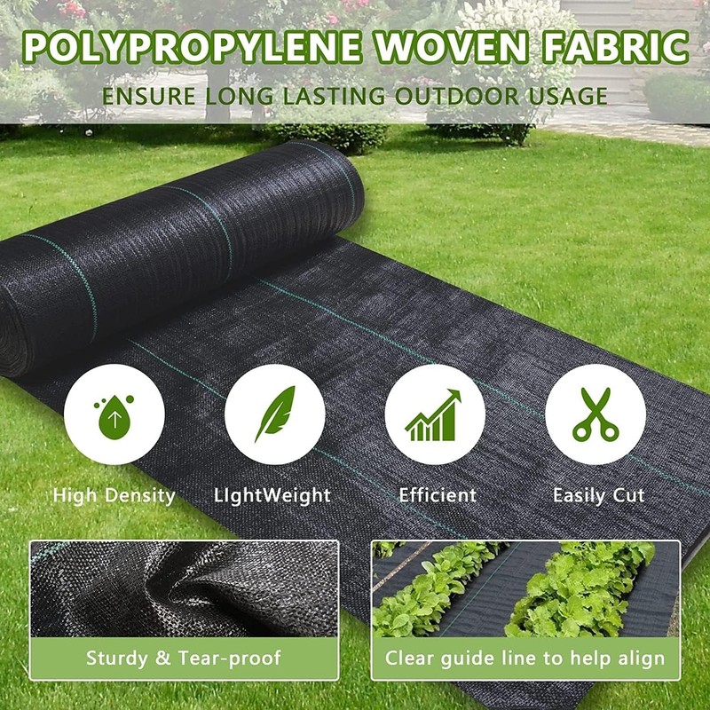 Durable 4FTx100FT Weed Block Fabric - Effortless Installation & Long-Lasting Use gallery