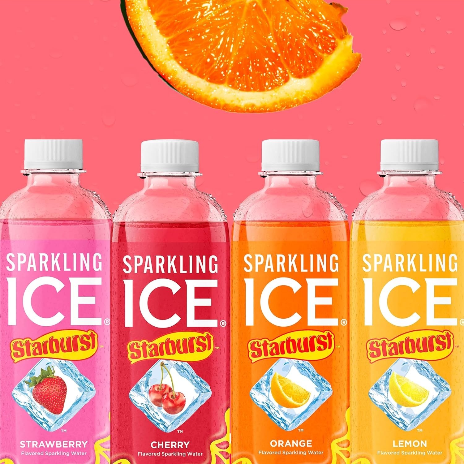 Sparkling Ice STARBURST Orange, Zero Sugar Sparkling Water, 17oz (12 Ct) gallery