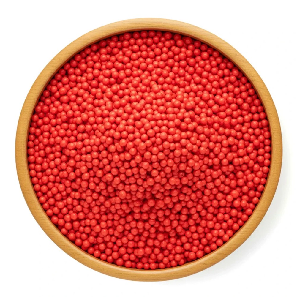 Holiday Red Nonpareils – Mini Round Candy Sprinkles, Baking, Decor Treats - 1LB
