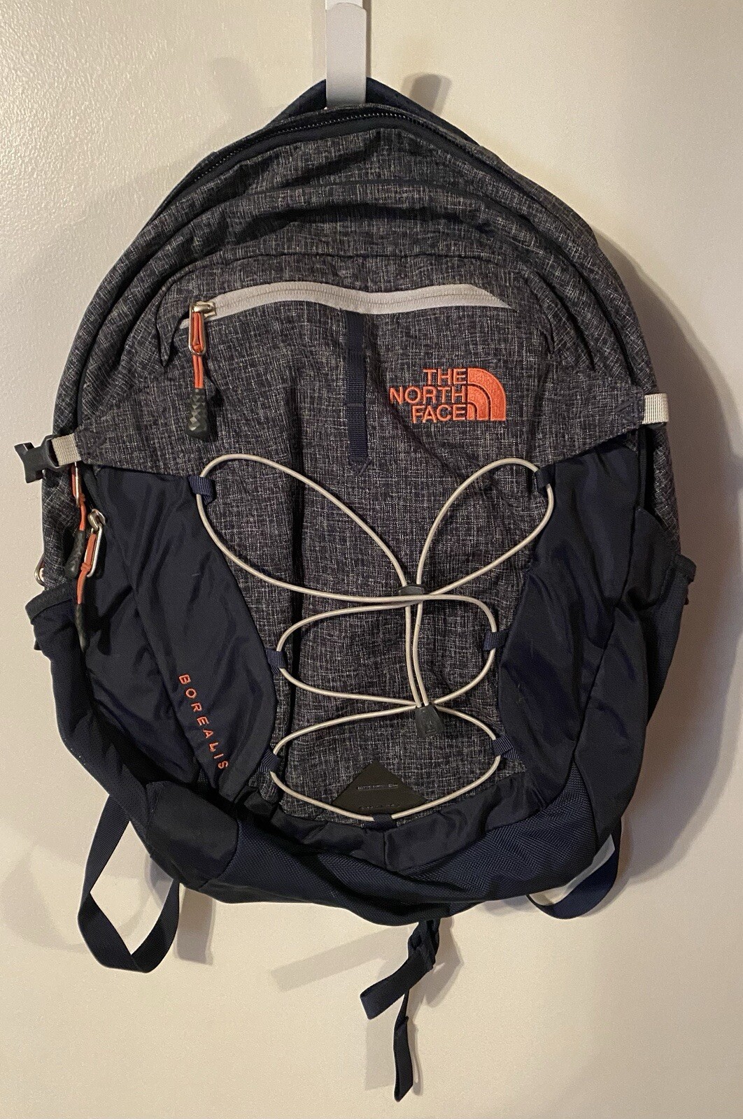The North Face Borealis Backpack – Blue With Pink Logo EUC