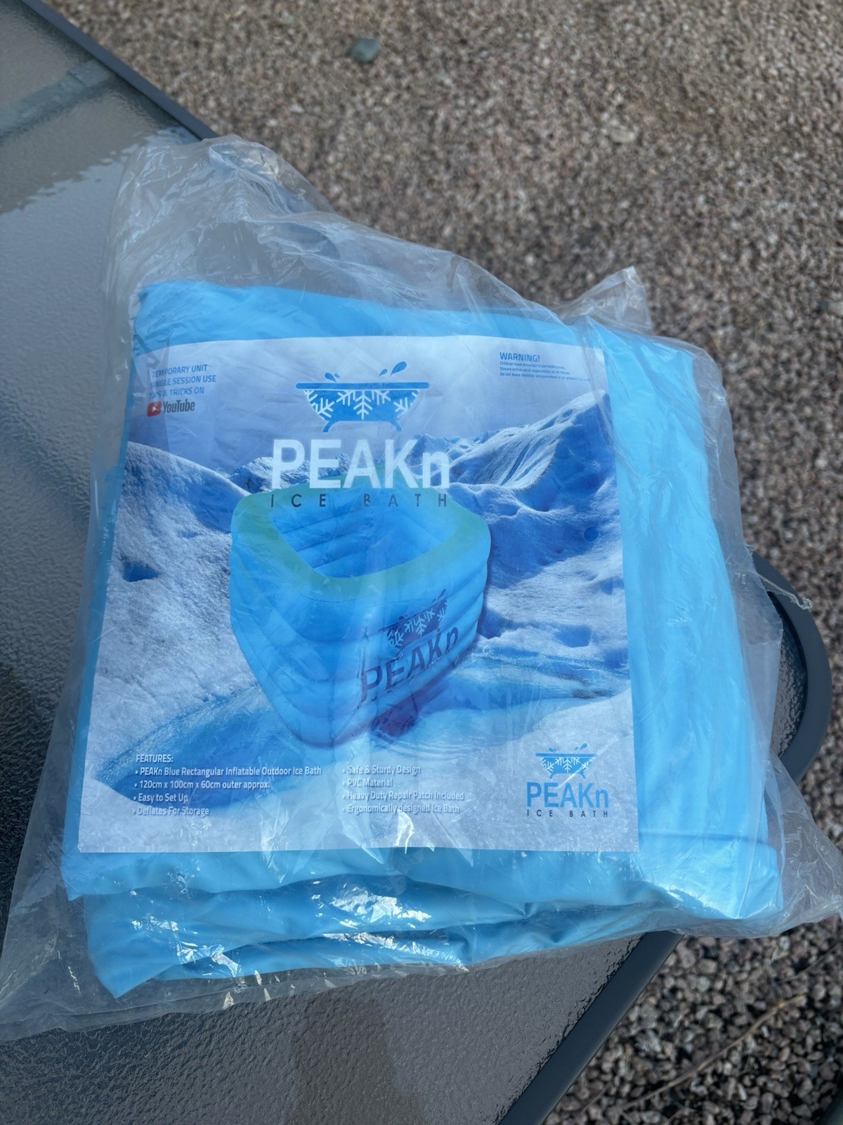 PEAKn Ice Bath Blue Rectangular Inflatable Outdoor Cold Plunge Pool-Ice Tub gallery