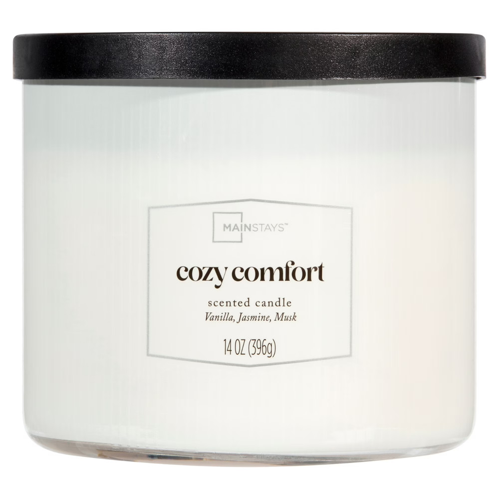 3-Wick Textured Wrapped Cozy Comfort Scented Candle, 14 oz