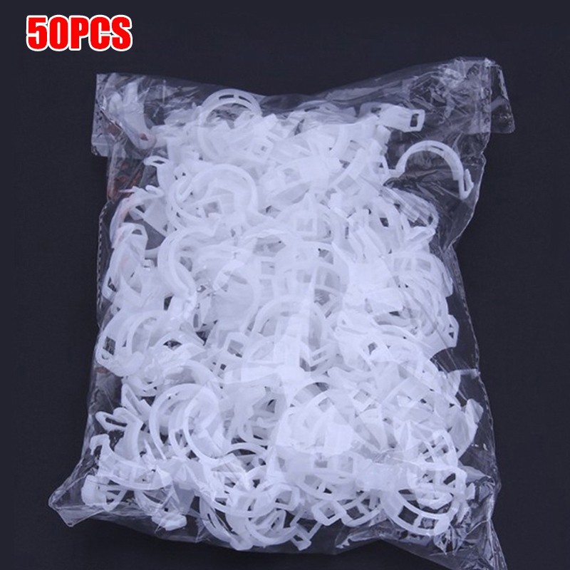 White Reusable Plant Support Clips Tomato Vine Vegetable Garden Trellis Fastener gallery