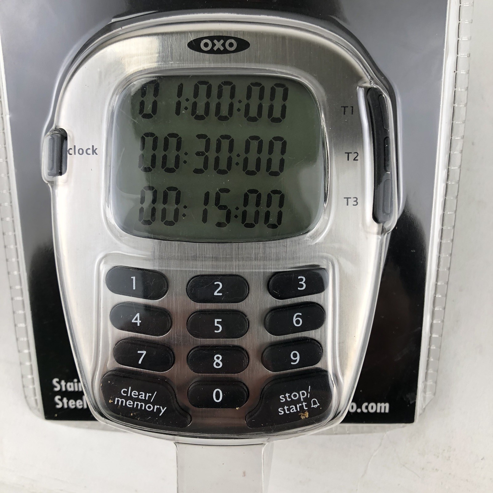 NEW OXO Good Grips Digital Stainless Steel Triple Timer Sealed gallery