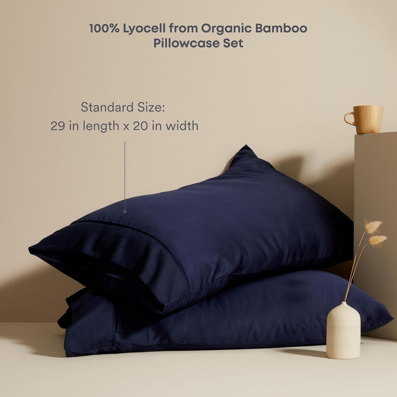 Cooling Pillowcase Set - 100% Lyocell - Silky Soft - Gray - 2 Pack gallery