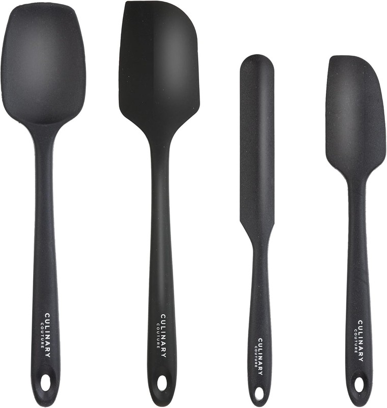 Nonstick Cookware-Friendly Black Silicone Spatula Set - BPA-Free and Heat Safe gallery