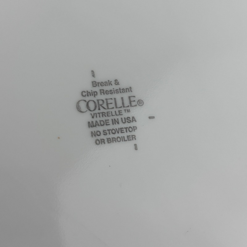 Corelle Simple Lines Square Luncheon Plates Set of 4 White Black 9" Salad gallery