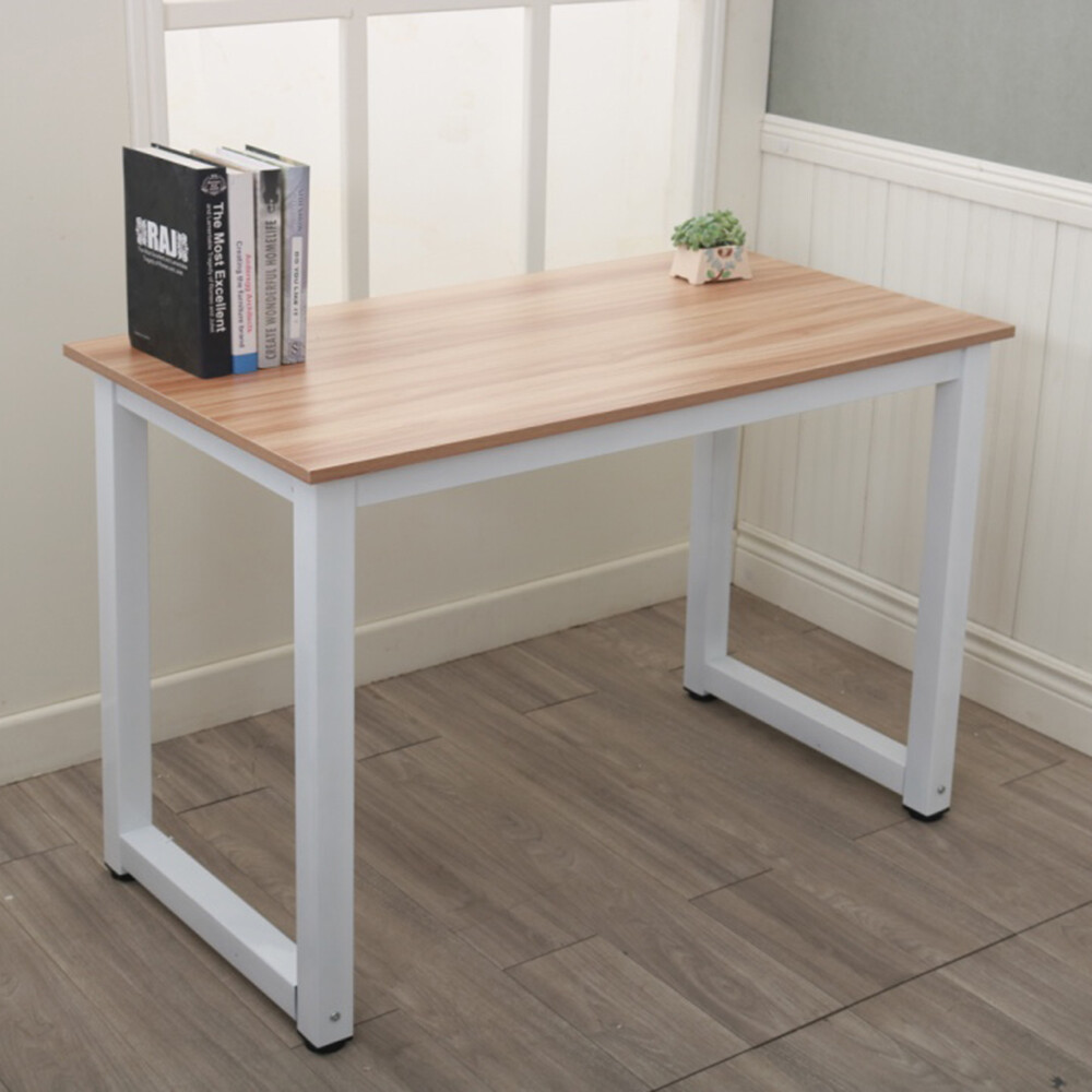 110cm Table Laptop Decent High Strength Wooden Home Computer Office Desk Oak USA gallery