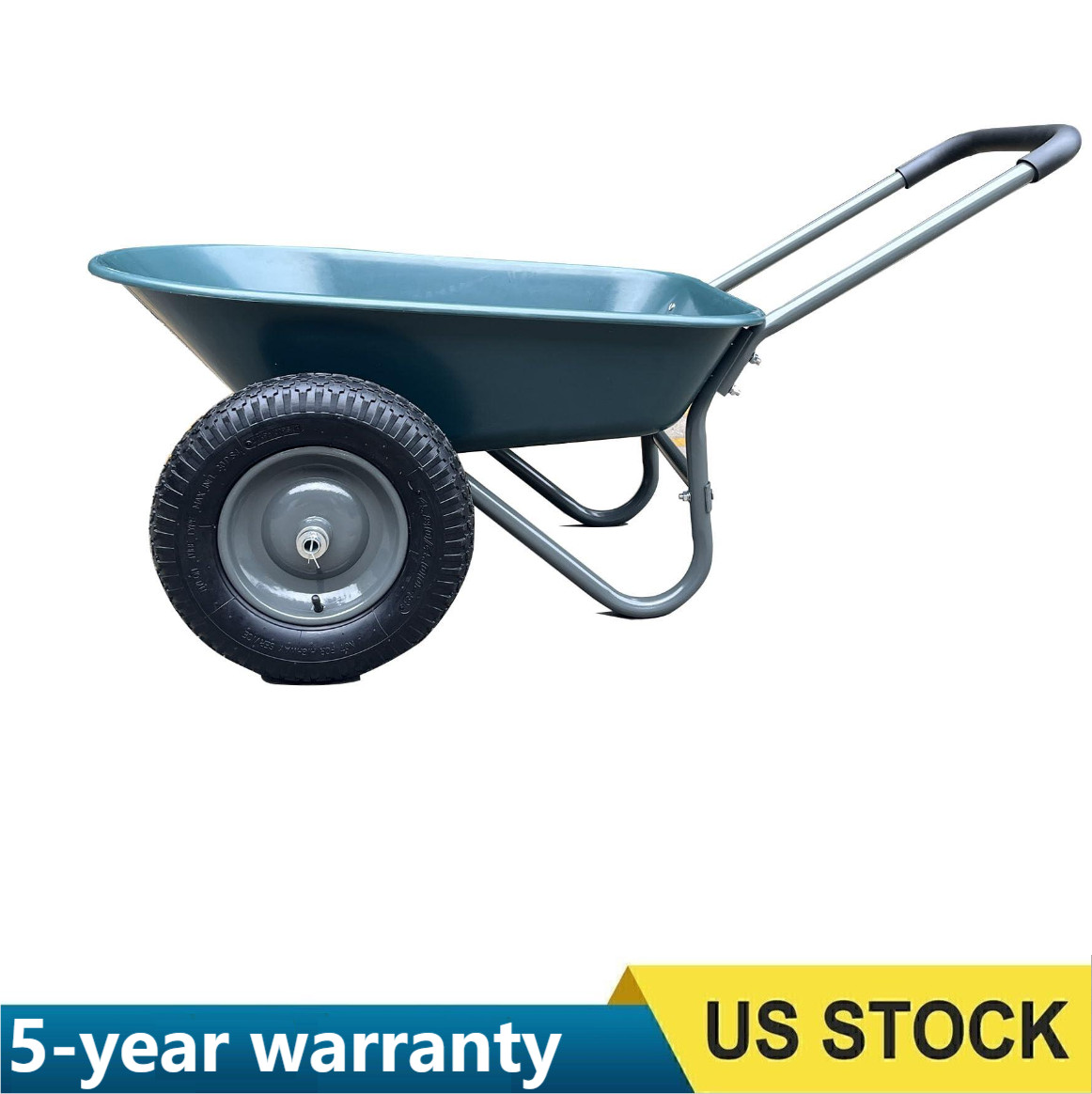 600 LBS Heavy-Duty Durable Utility Garden Yard Wheelbarrow Cart Built-in Stand gallery