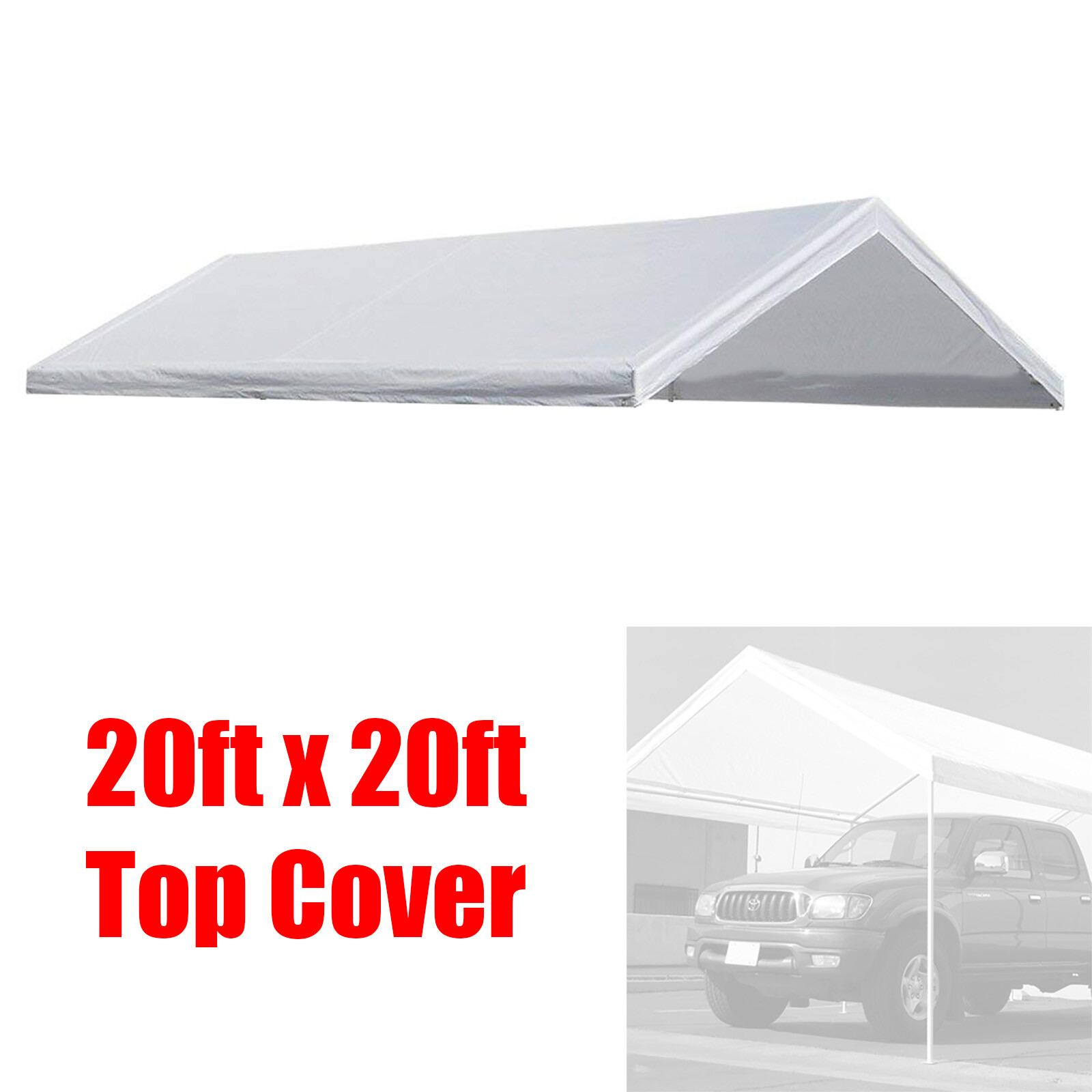 20 X 20 Feet Canopy Cover Waterproof Heavy Duty Domain Carport Out Door Shelter gallery