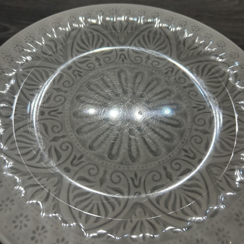 6 Shabby Chic Melamine Dinner Plates Indoor Outdoor Floral Geometric Design 10.5 gallery