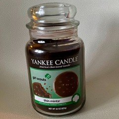 Yankee Candle Thin Mints Girl Scout Cookies Jar Candle 22 oz Limited Edition