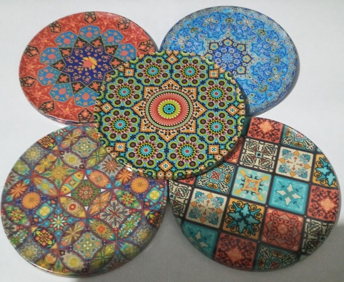 Moroccan Mosaic Coasters different designs Home decoration 4 PCS gallery