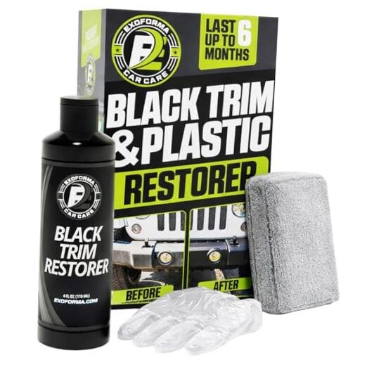 Black Trim Restorer - Lasts 6+ Months, Dye Infused Waterproof Plastic 4 oz Kit gallery