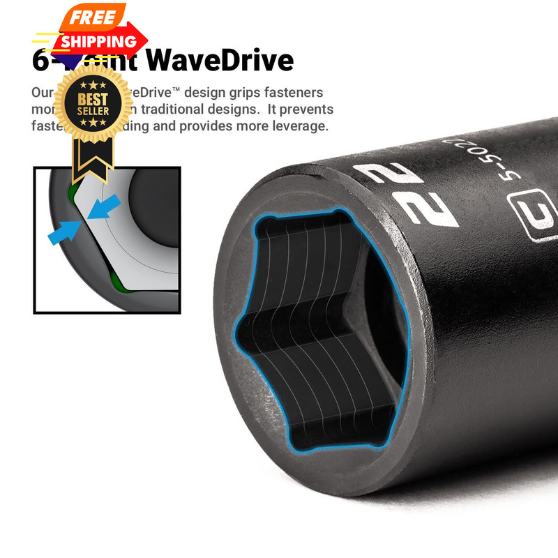Capri Tools Deep Impact Socket, 3/8-Inch Drive, 6-Point, Metric (23 mm) 23 mm gallery