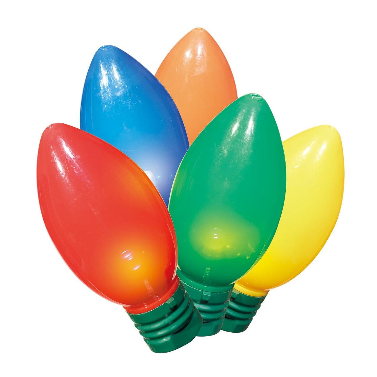Holiday Time 100 Multicolor LED Super Bright Ceramic C9 Lights with Green Wire gallery