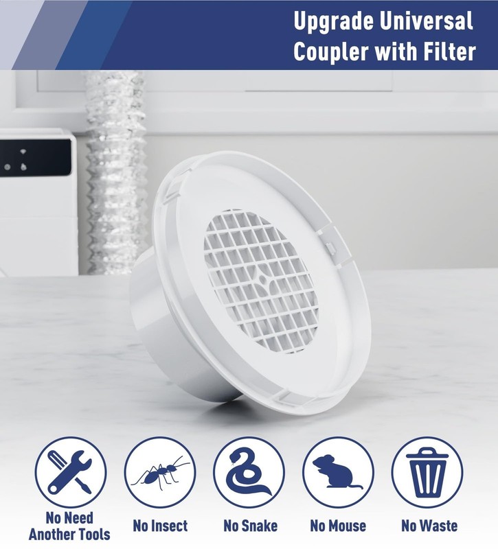 Dryer Vent Window Kit,Adjustable Window Vent Kit with Outdoor Dryer Vent Cove... gallery