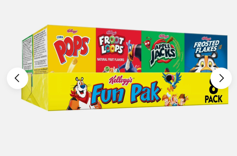 Kellogg's Fun Pak Variety Pack Cold Breakfast Cereal (8 types) gallery