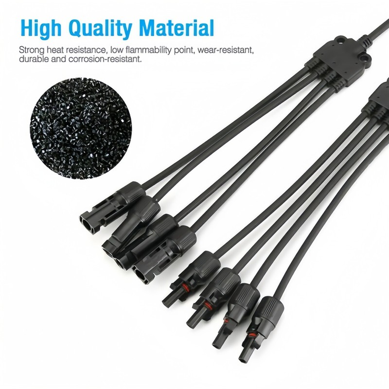 1Pair Solar Cable Splitter Waterproof 2Y/ 4Y Branch Solar Panel Cable Connector gallery