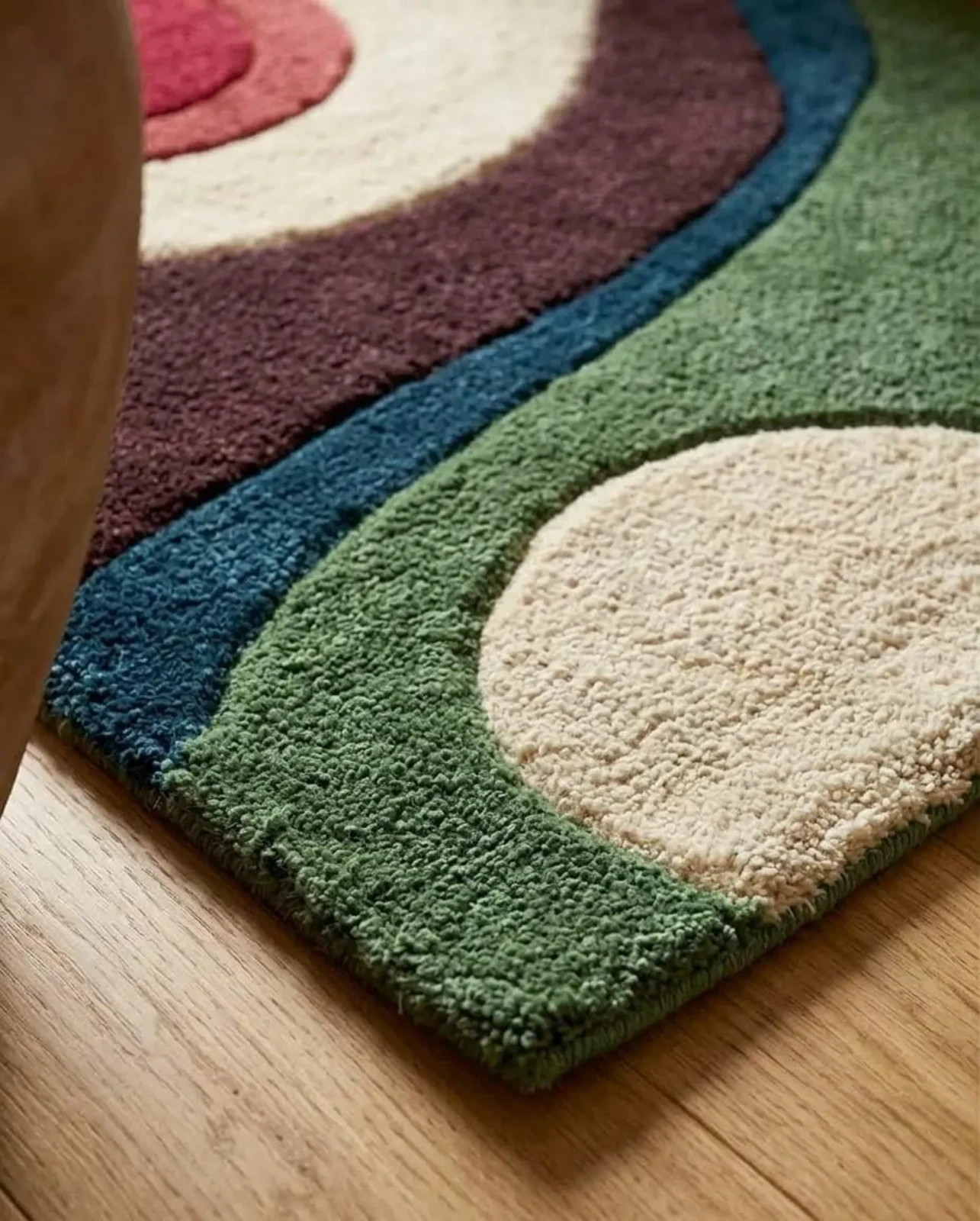 Colorful Abstract Area Rug: Modern Geometric Mid Century Style Floor Decor gallery