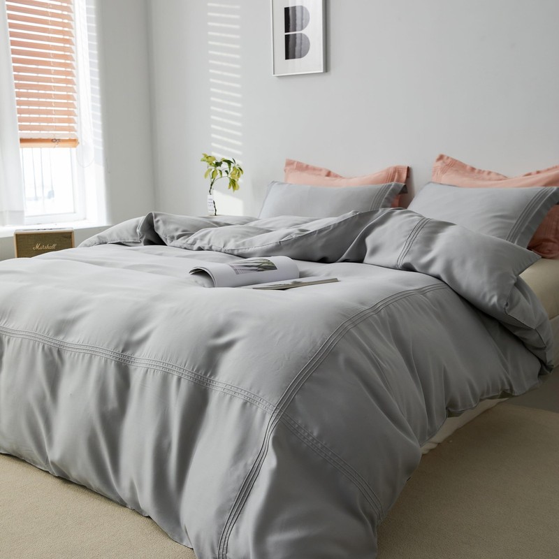 Simple&Opulence Simpleopulence 100 Lyocell Tencel Duvet Cover Set 3 Pieces gallery