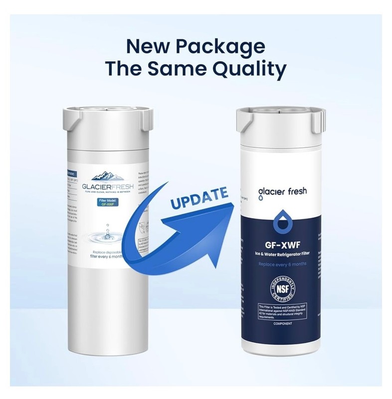 3 PACK GLACIER FRESH GF-XWF Replacement for GE XWF Refrigerator Water Filter gallery
