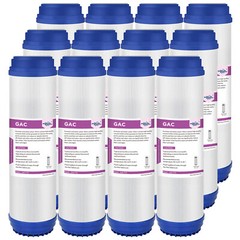 1-12Pack 10″x2.5″ GAC Granular Activated Carbon Water Filter Whole House Replace