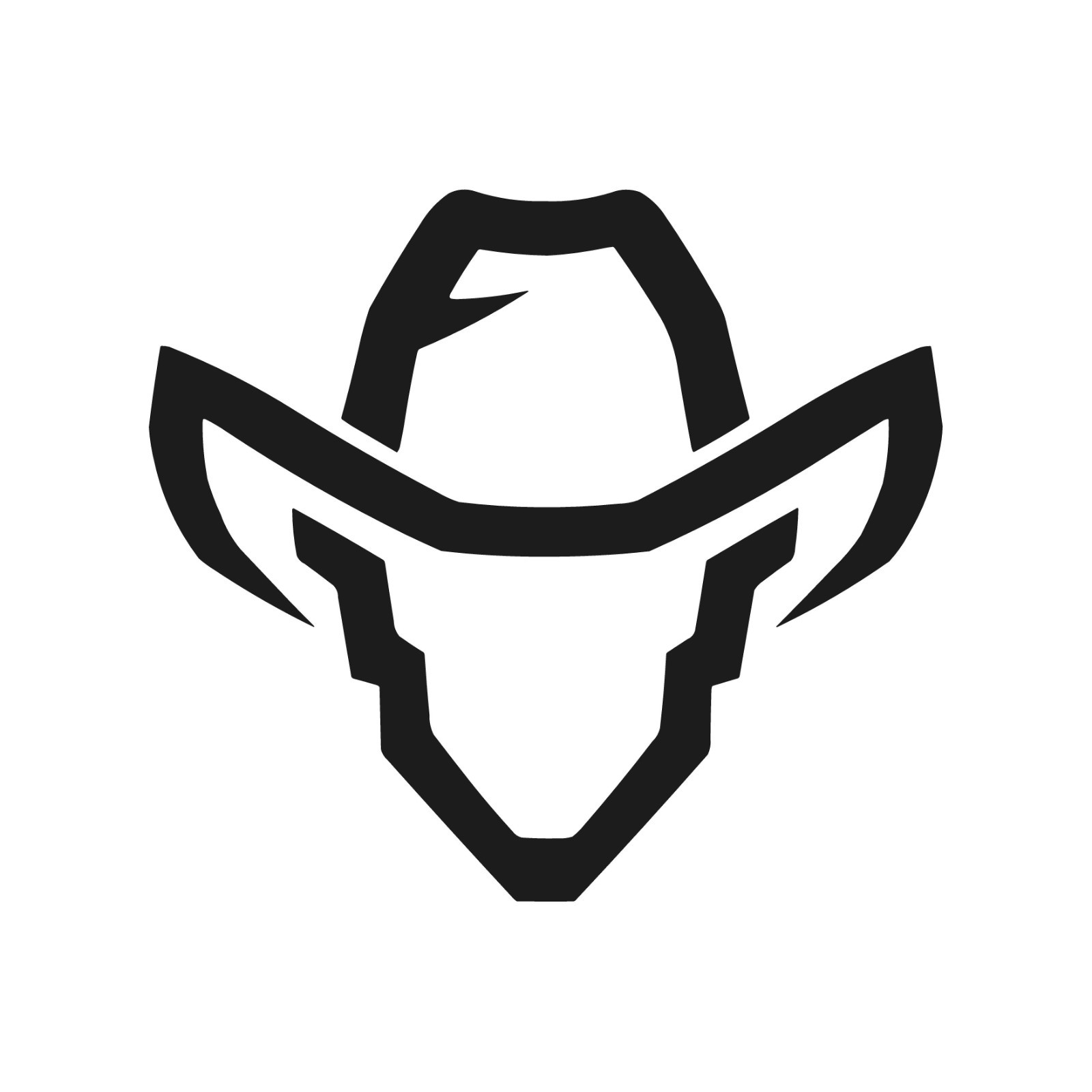 Cowboy head hat outline View Vinyl Sticker Decal Western gallery
