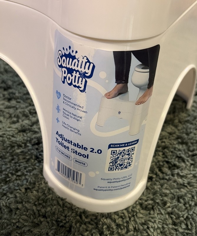 White Mint Squatty-Potty Adjustable 2.0 Bathroom Stool 7+9 Inches gallery