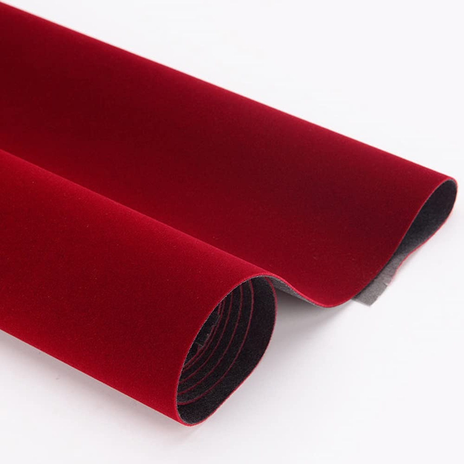 Self Adhesive Wine Red Jewelry Drawer Liner Velvet Shelf Paper Felt Fabric fo... gallery